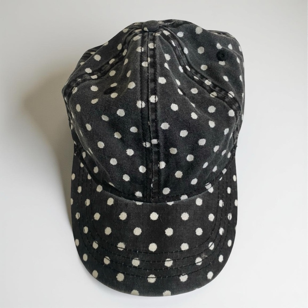 Polka Dot Black & White Baseball Cap